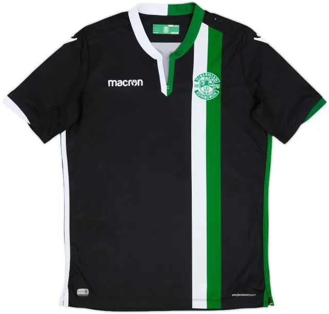 Macron Hibernian Boys SS Away Shirt 2017/18