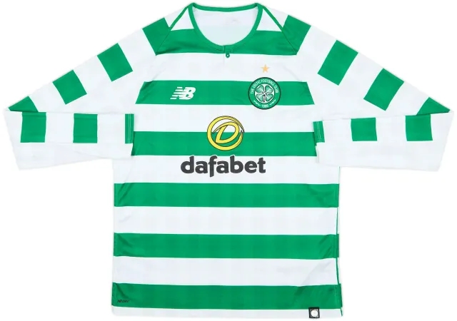 2018-19 Celtic Home L/S Shirt - 6/10 - (M)