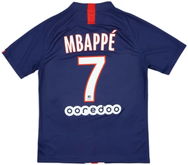 2019-20 Paris Saint-Germain Home Shirt Mbappe #7 - 7/10 - (M)