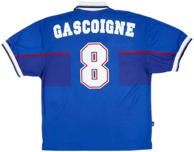 1997-99 Rangers Home Shirt Gascoigne #8 - 8/10 - (XL)