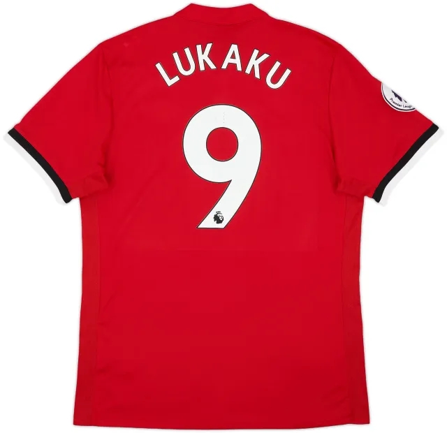 2017-18 Manchester United Home Shirt Lukaku #9 - 6/10 - (L)