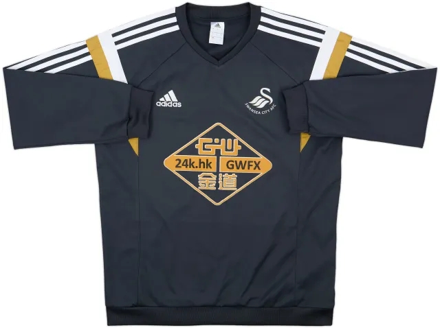 2014-15 Swansea City adidas Sweat Top - 9/10 - (L)