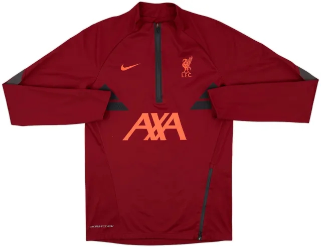 2021-22 Liverpool Player Issue Nike 1/4 Zip Training Top - 5/10 - (S)
