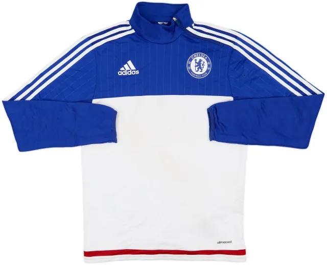 2015-16 Chelsea adidas 1/4 Zip Sweat Top - 5/10 - (XS)