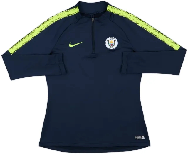 2018-19 Manchester City Nike 1/4 Zip Training Top - 10/10 - (S)