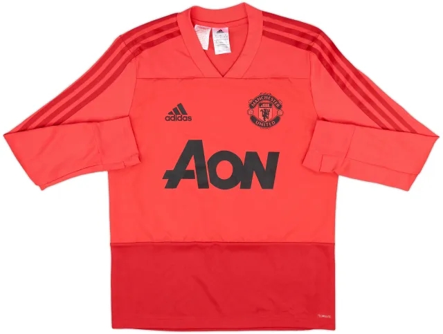2018-19 Manchester United adidas Sweat Top - 10/10 - (L.Boys)