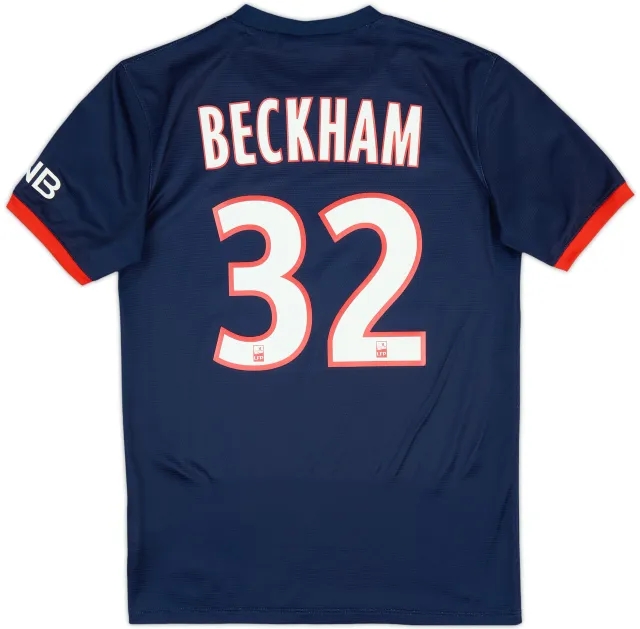 2013-14 Paris Saint-Germain Home Shirt Beckham #32 - 8/10 - (S)