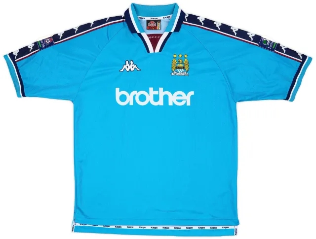 1997-99 Manchester City Home Shirt - 9/10 - (XL)