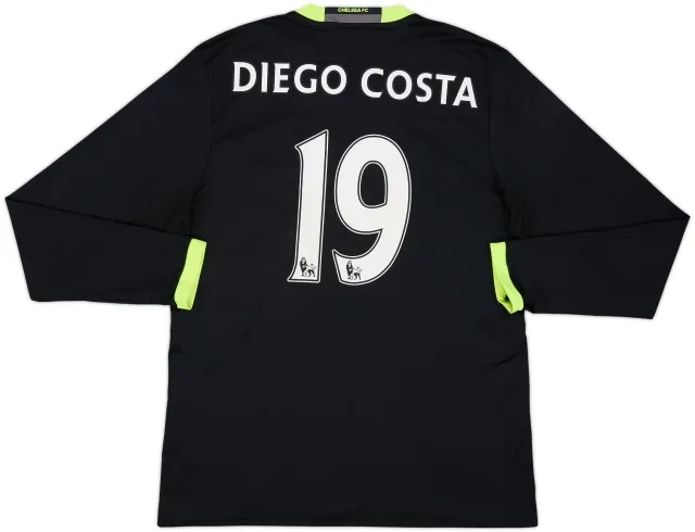 2016-17 Chelsea Away L/S Shirt Diego Costa #19 - 8/10 - (L)