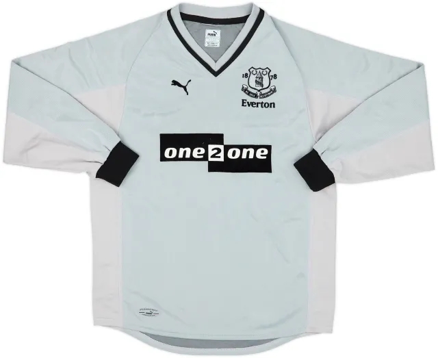 2001-02 Everton Away L/S Shirt - 6/10 - (L.Boys)