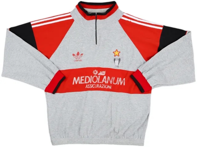 1990-92 AC Milan adidas 1/4 Zip Drill Top - 4/10 - (XL)