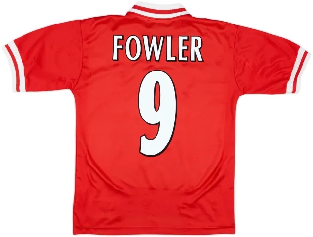 1996-98 Liverpool Home Shirt Fowler #9 - 9/10 - (Y)