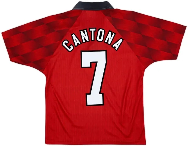 1996-98 Manchester United Home Shirt Cantona #7 - 9/10 - (Y)