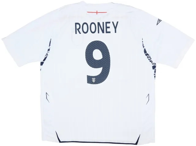 2007-09 England Home Shirt Rooney #9 - 7/10 - (3XL)