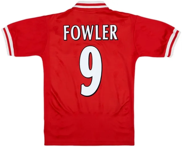 1996-98 Liverpool Home Shirt Fowler #9 - 8/10 - (Y)