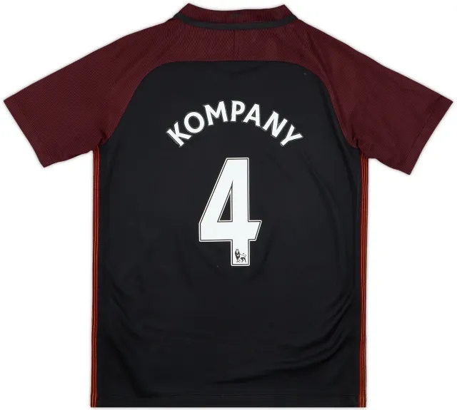 2016-17 Manchester City Away Shirt Kompany #4 - 9/10 - (M.Boys)