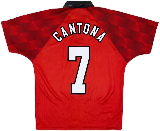 1996-98 Manchester United Home Shirt Cantona #7 - 7/10 - (Y)