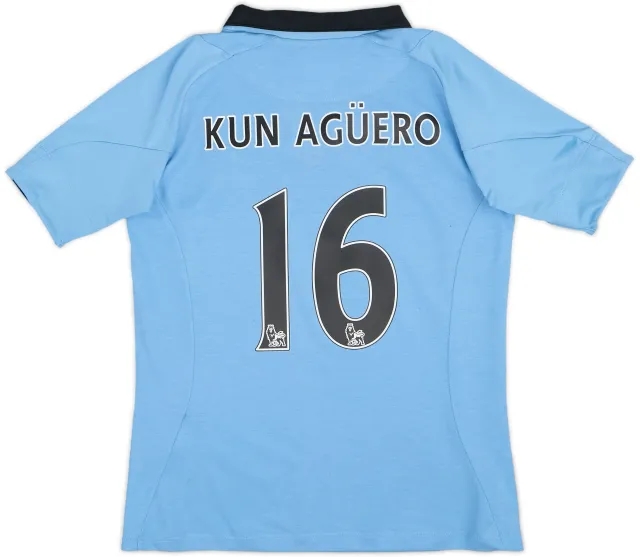 2012-13 Manchester City Home Shirt Kun Aguero #16 - 8/10 - (6-7 Years)