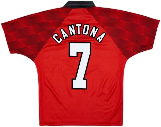 1996-98 Manchester United Home Shirt Cantona #7 - 9/10 - (Y)