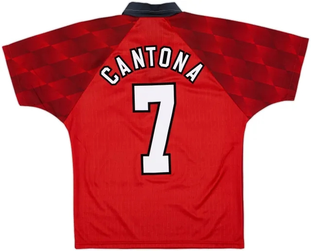 1996-98 Manchester United Home Shirt Cantona #7 - 9/10 - (Y)
