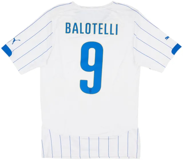 2014-15 Italy Player Issue Away Shirt Balotelli #9 - 8/10 - (XXL)