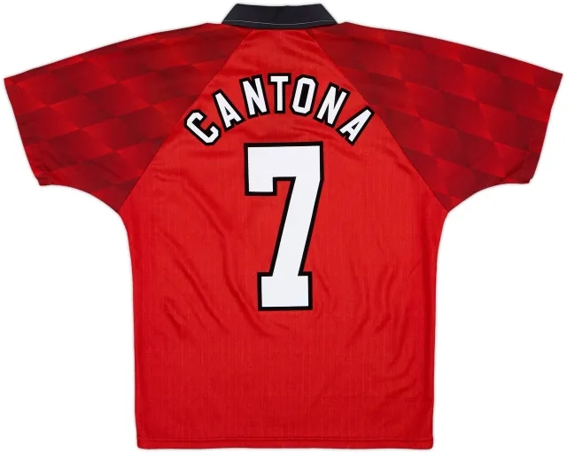 1996-98 Manchester United Home Shirt Cantona #7 - 9/10 - (Y)