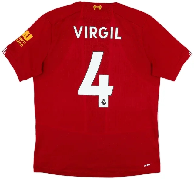 2019-20 Liverpool Home Shirt Virgil #4 - 8/10 - (M)