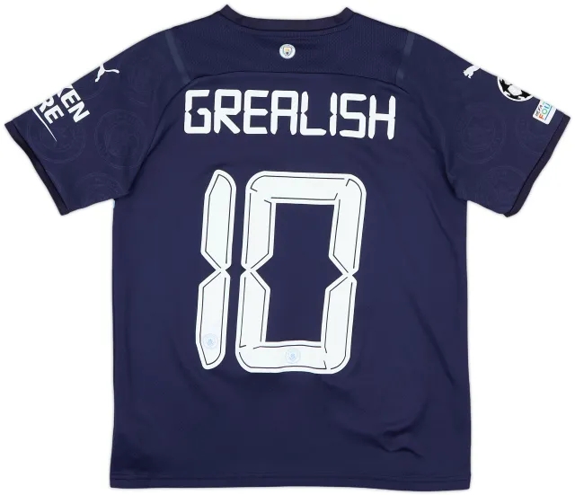 2021-22 Manchester City Third Shirt Grealish #10 - 9/10 - (L.Boys)
