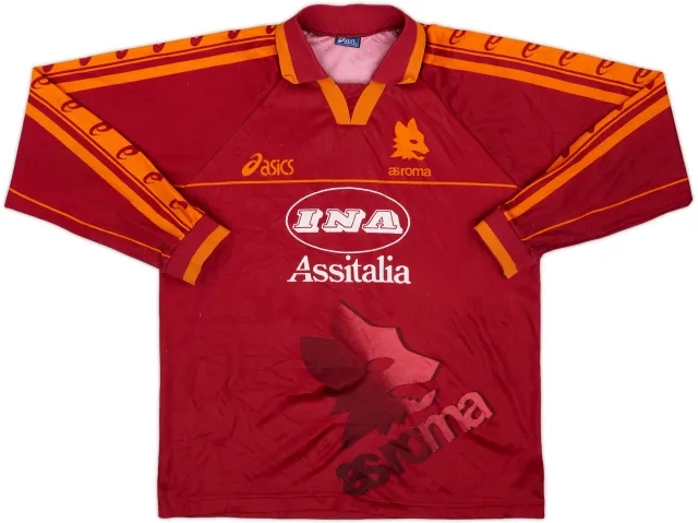 1995-96 Roma Home L/S Shirt - 4/10 - (XL.Boys)