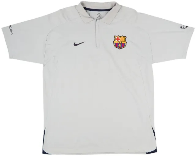 2005-06 Barcelona Nike 1/4 Zip Polo Shirt - 9/10 - (XL)
