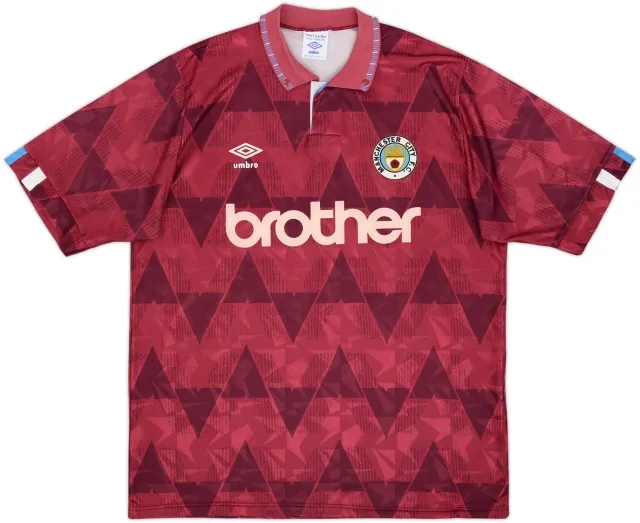 1990-92 Manchester City Away Shirt - 8/10 - (XL)