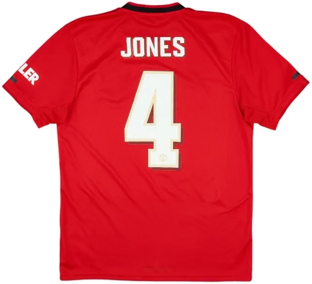 2019-20 Manchester United Home Shirt Jones #4 - 9/10 - (M)