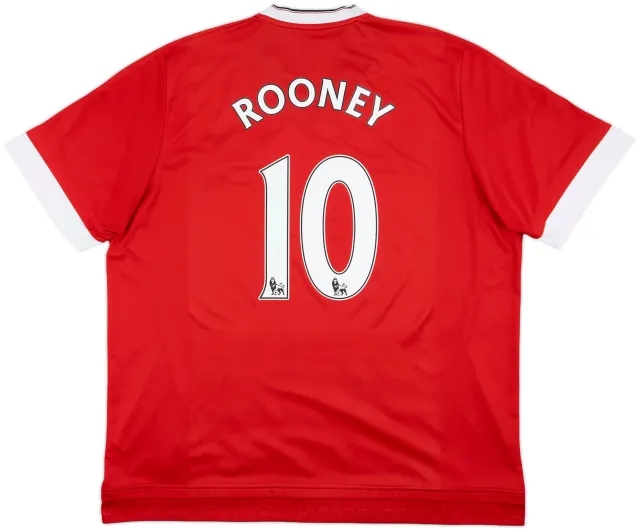 2015-16 Manchester United Home Shirt Rooney #10 - 8/10 - (3XL)