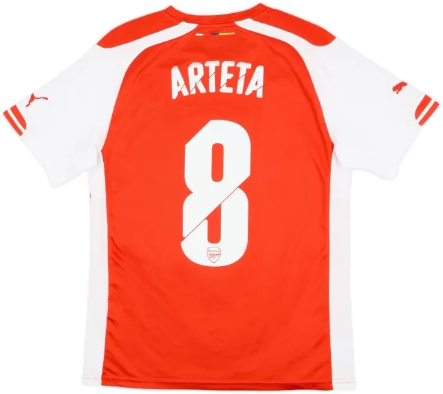 2014-15 Arsenal Home Shirt Arteta #8 - 8/10 - (L.Boys)