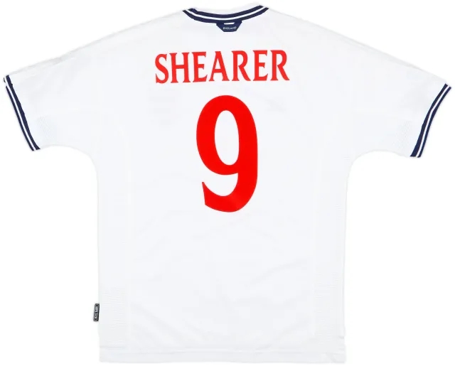 1999-01 England Home Shirt Shearer #9 - 7/10 - (L)