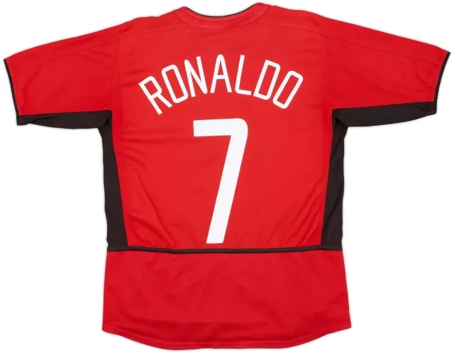2002-04 Manchester United Home Shirt Ronaldo #7 - 6/10 - (XL.Boys)