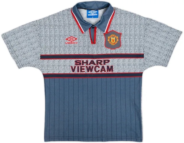 1995-96 Manchester United Away Shirt - 9/10 - (L.Boys)