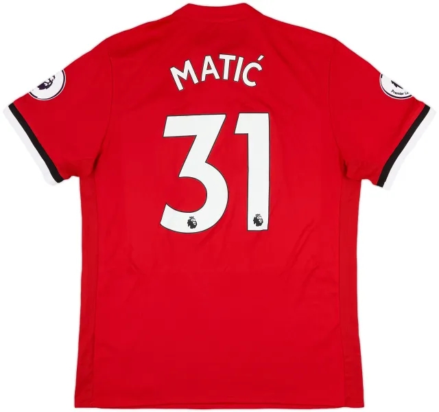 2017-18 Manchester United Home Shirt Matic #31 - 8/10 - (L)
