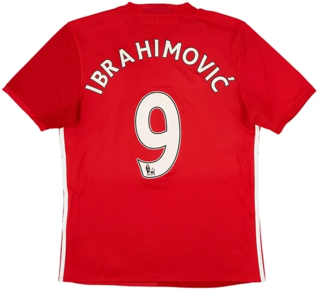 2016-17 Manchester United Home Shirt Ibrahimovic #9 - 7/10 - (M)