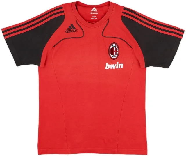 2008-09 AC Milan adidas Cotton Tee - 9/10 - (S)