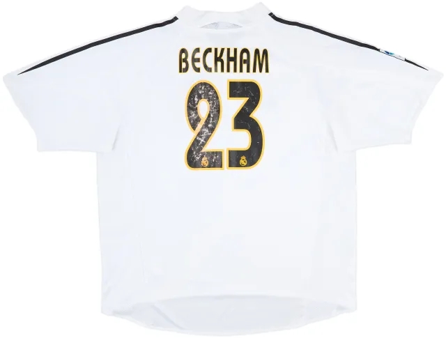 2004-05 Real Madrid Home Shirt Beckham #23 - 6/10 - (XXL)