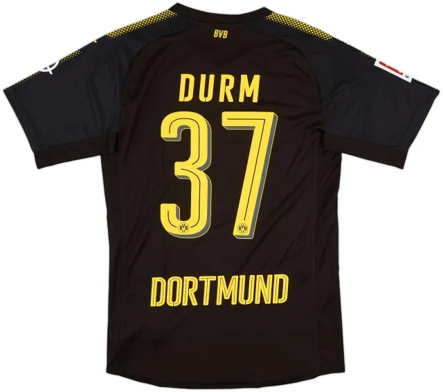 2017-18 Borussia Dortmund Away Shirt Durm #37 - 9/10 - (M)