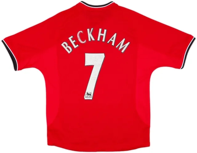 2000-02 Manchester United Home Shirt Beckham #7 - 5/10 - (Y)