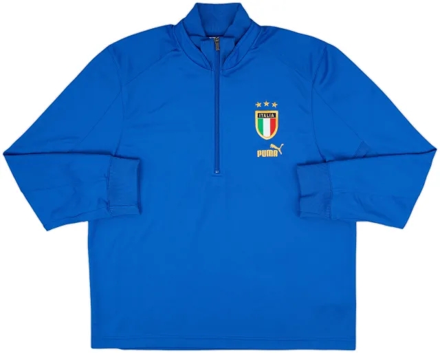 2004-05 Italy Puma 1/4 Zip Training Top - 9/10 - (XXL)