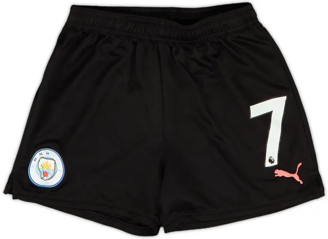 2019-20 Manchester City Player Issue Away Shorts #7 - 4/10 - (S.Boys)