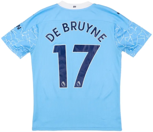 2020-21 Manchester City Home Shirt De Bruyne #17 - 8/10 - (S)