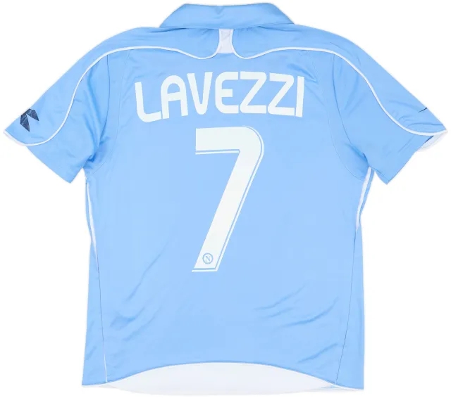 2008-09 Napoli Basic Home Shirt Lavezzi #7 - 6/10 - (S)