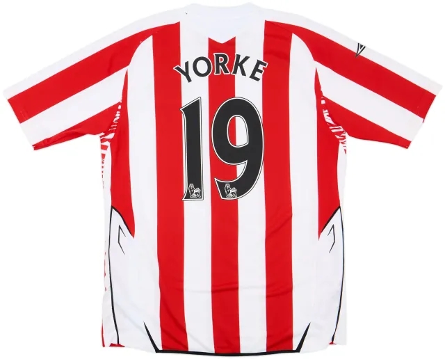 2007-08 Sunderland Home Shirt Yorke #19 - 9/10 - (L)
