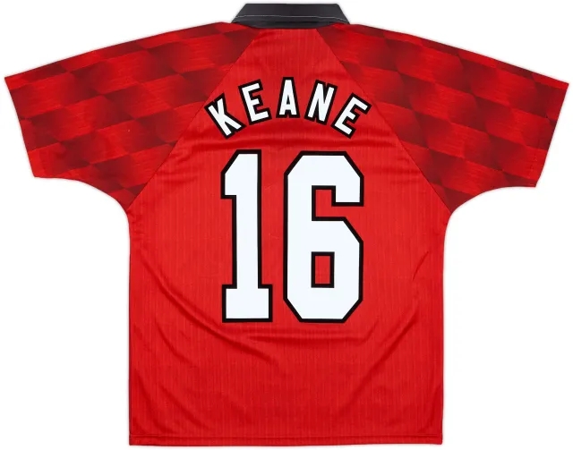 1996-98 Manchester United Home Shirt Keane #16 - 10/10 - (Y)