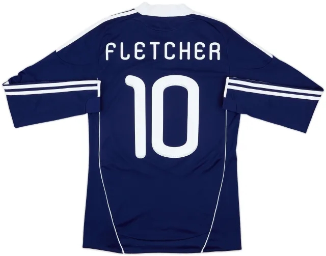 2010-11 Scotland Home L/S Shirt Fletcher #10 - 8/10 - (M)